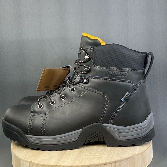 Hi-Tech Trencher Workboot shoe Soft Toe Men's Size 12 Black - Picture 2 of 8